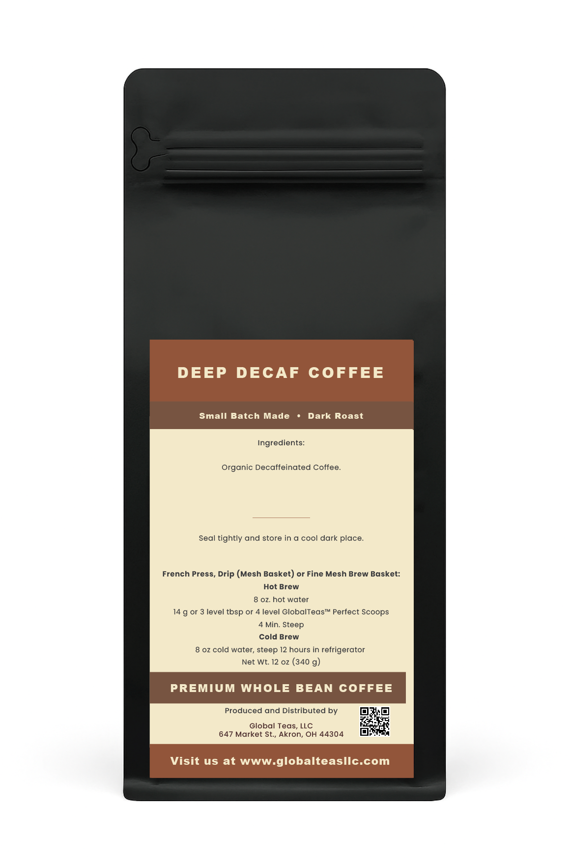 Deep Decaf Coffee Whole Bean