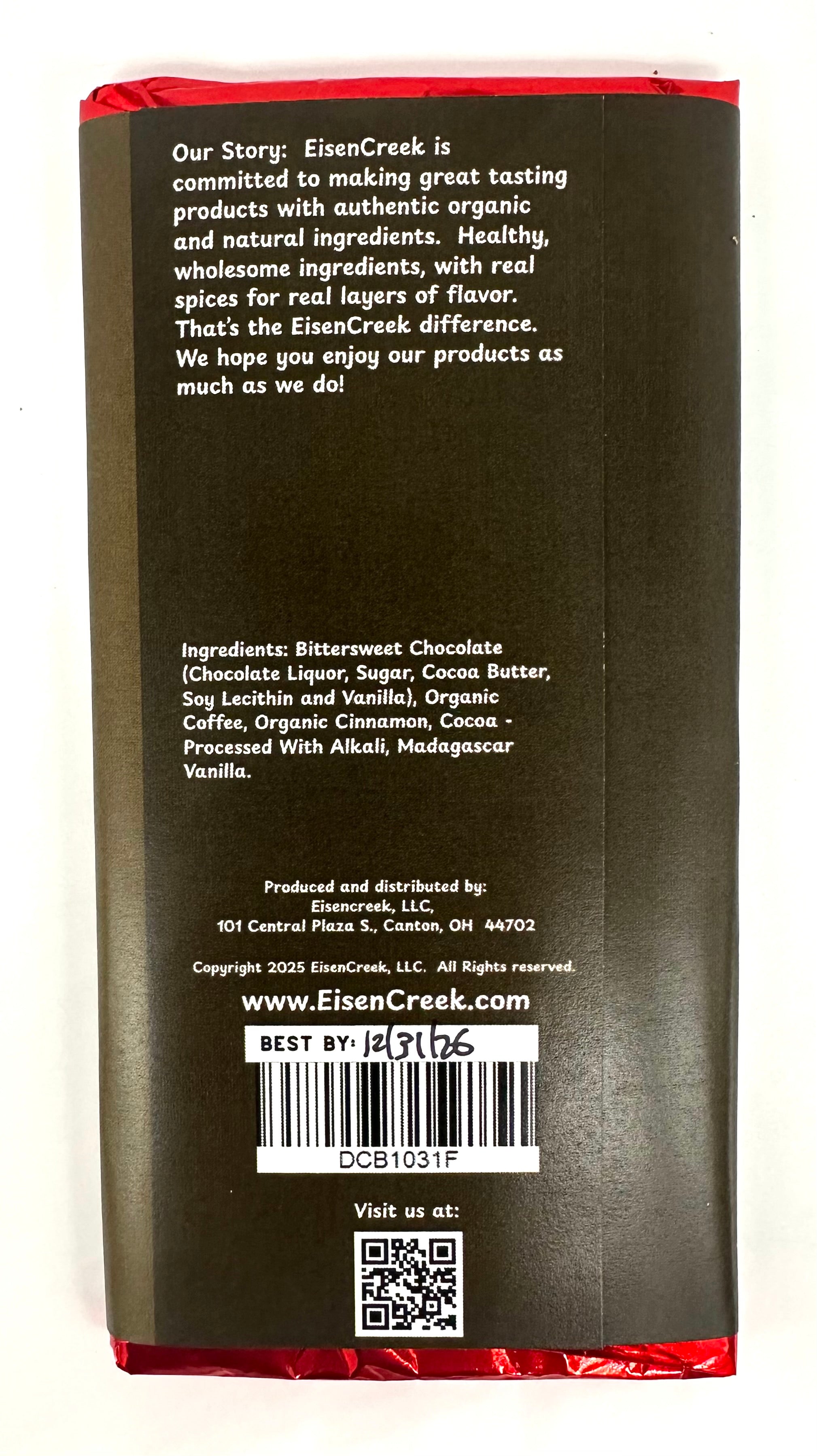 Winter Magic Mocha Dark Chocolate Bar - Special Edition 2.50 oz