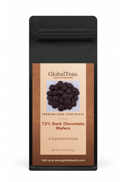 72% Dark Chocolate Wafers- 8 oz bag