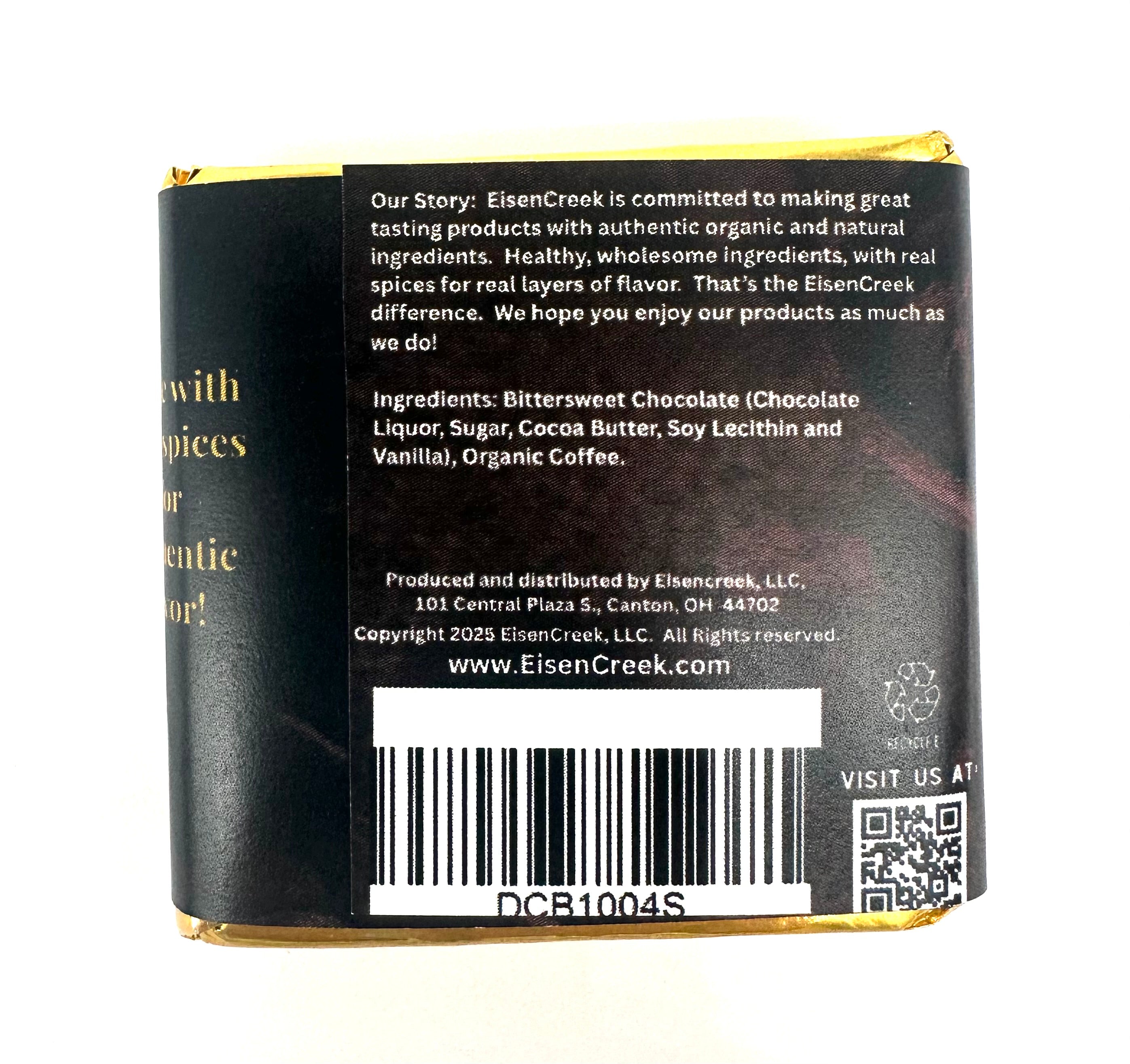 Dark Shadow Mocha Dark Chocolate Bar - 1 oz