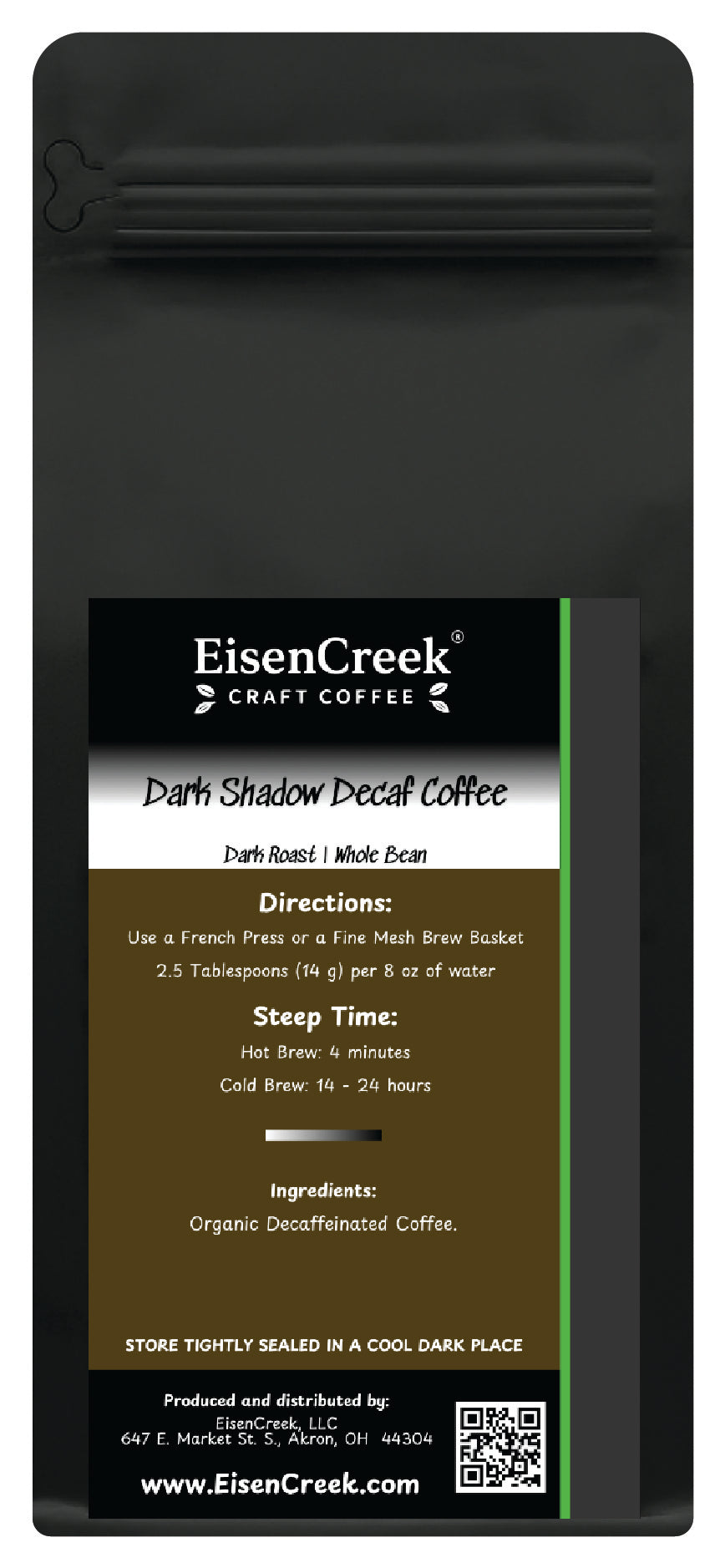 Dark Shadow Coffee Decaf Whole Bean