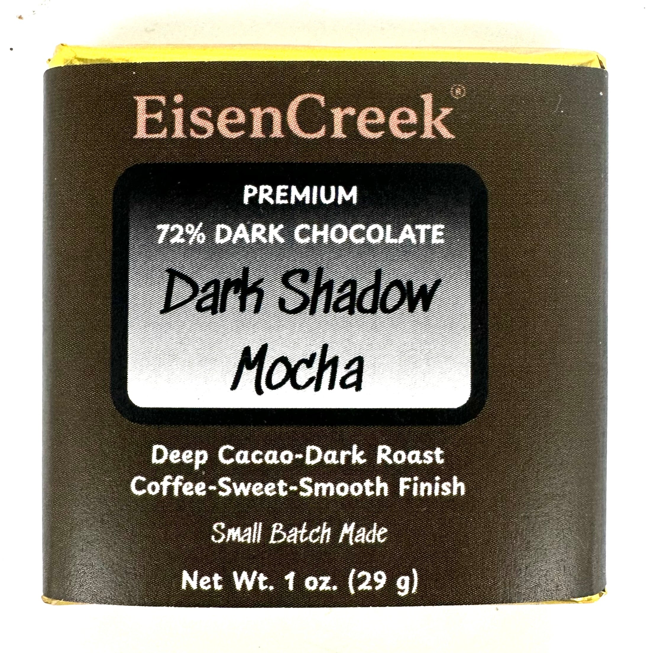 Dark Shadow Mocha Dark Chocolate Bar - 1 oz