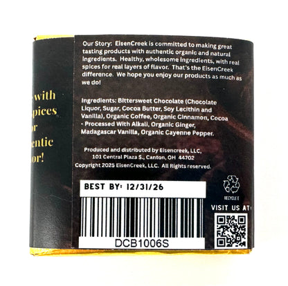 Mexican Spiced Mocha Dark Chocolate Bar - 1 oz