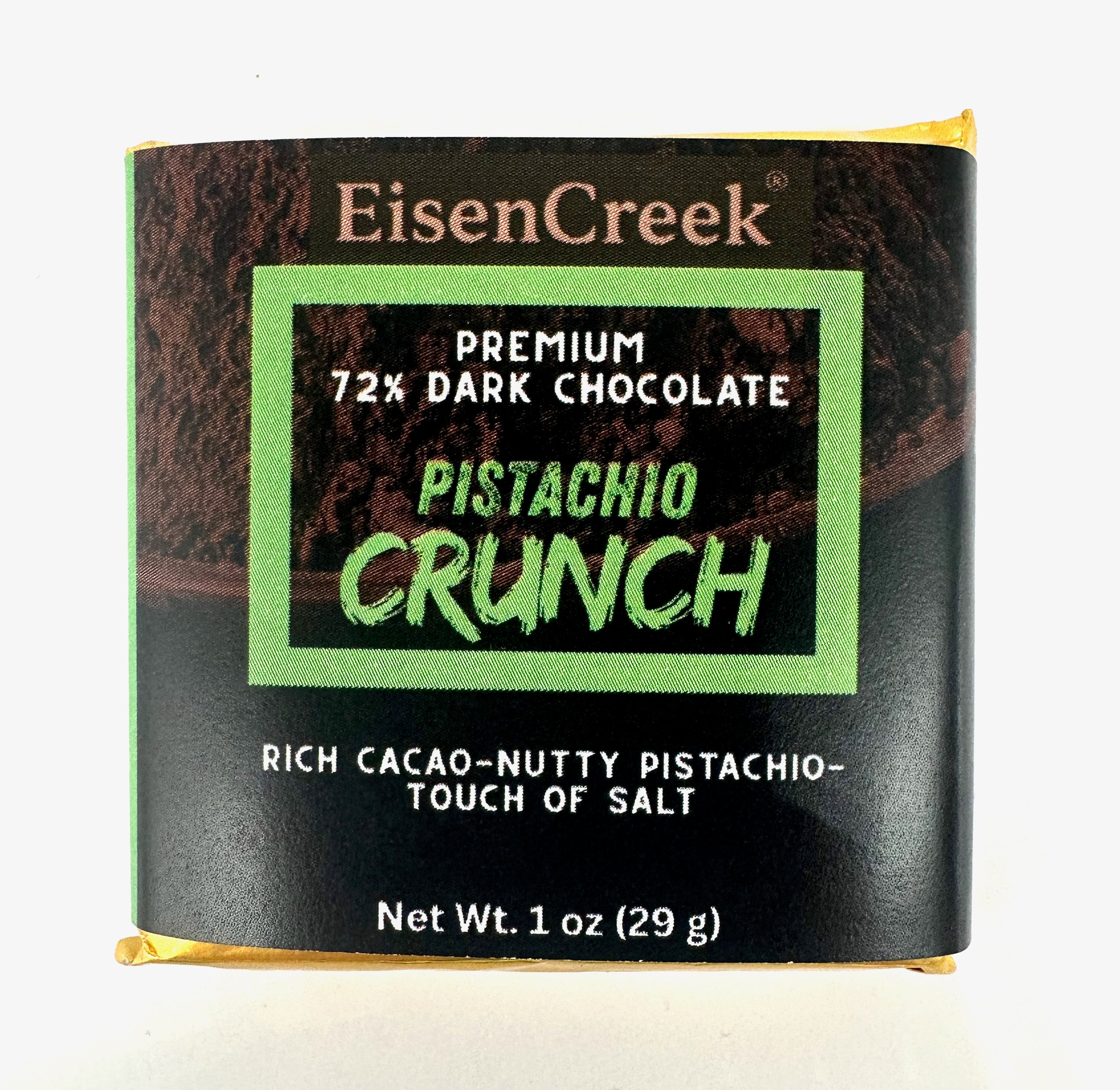 Pistachio Crunch Dark Chocolate Bar - 1 oz