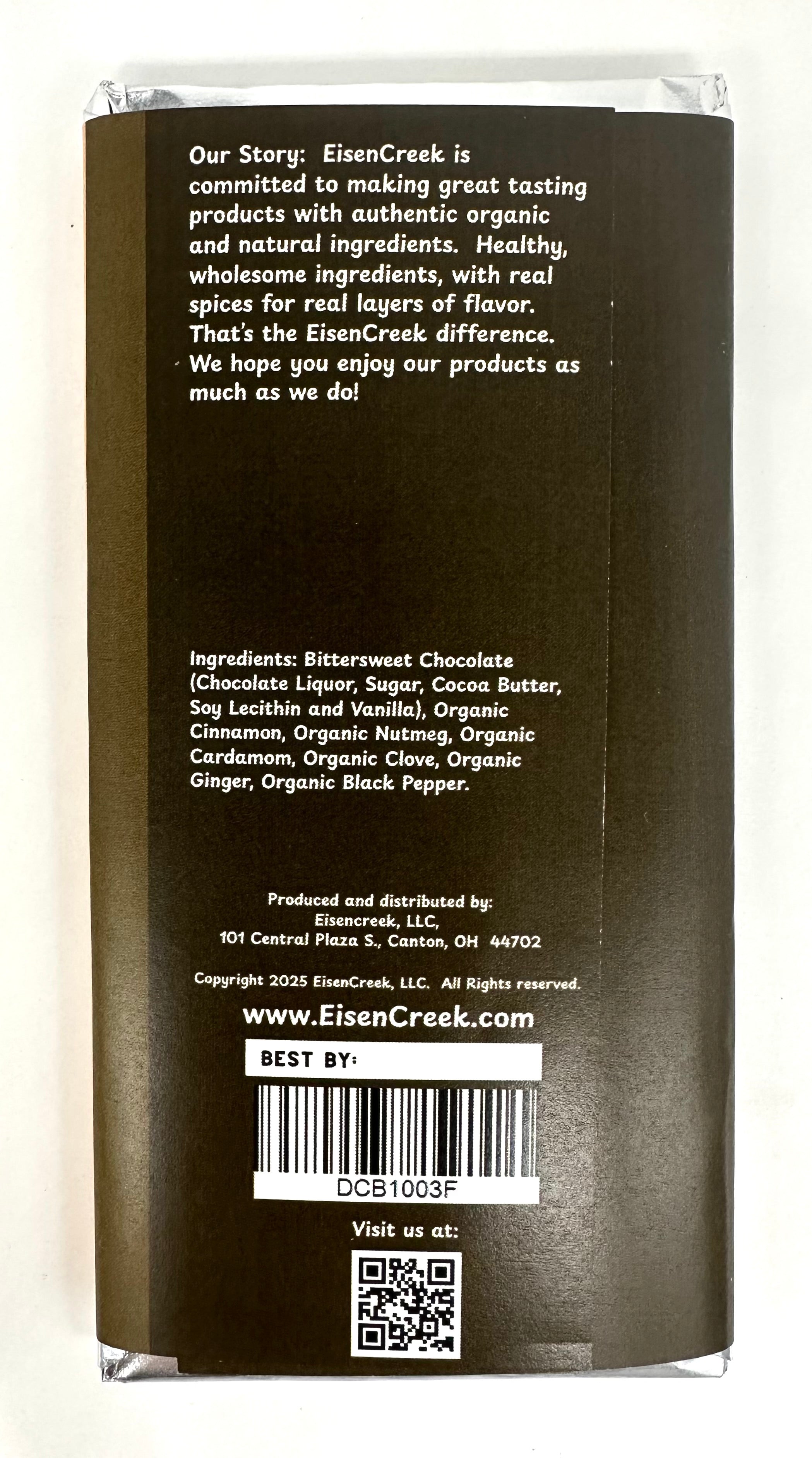 Chai Dark Chocolate Bar - 2.50 oz