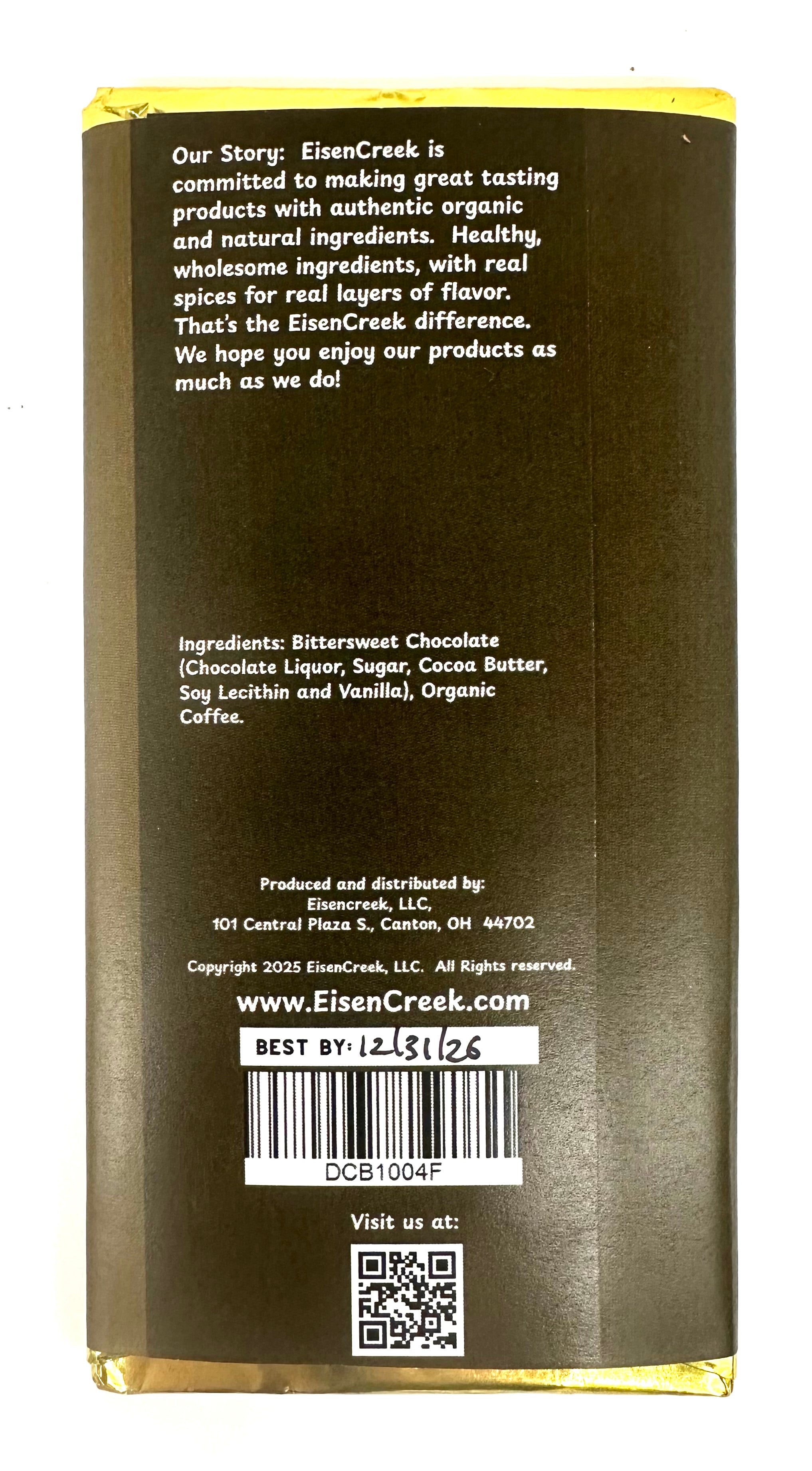 Dark Shadow Mocha Dark Chocolate Bar - 2.50 oz