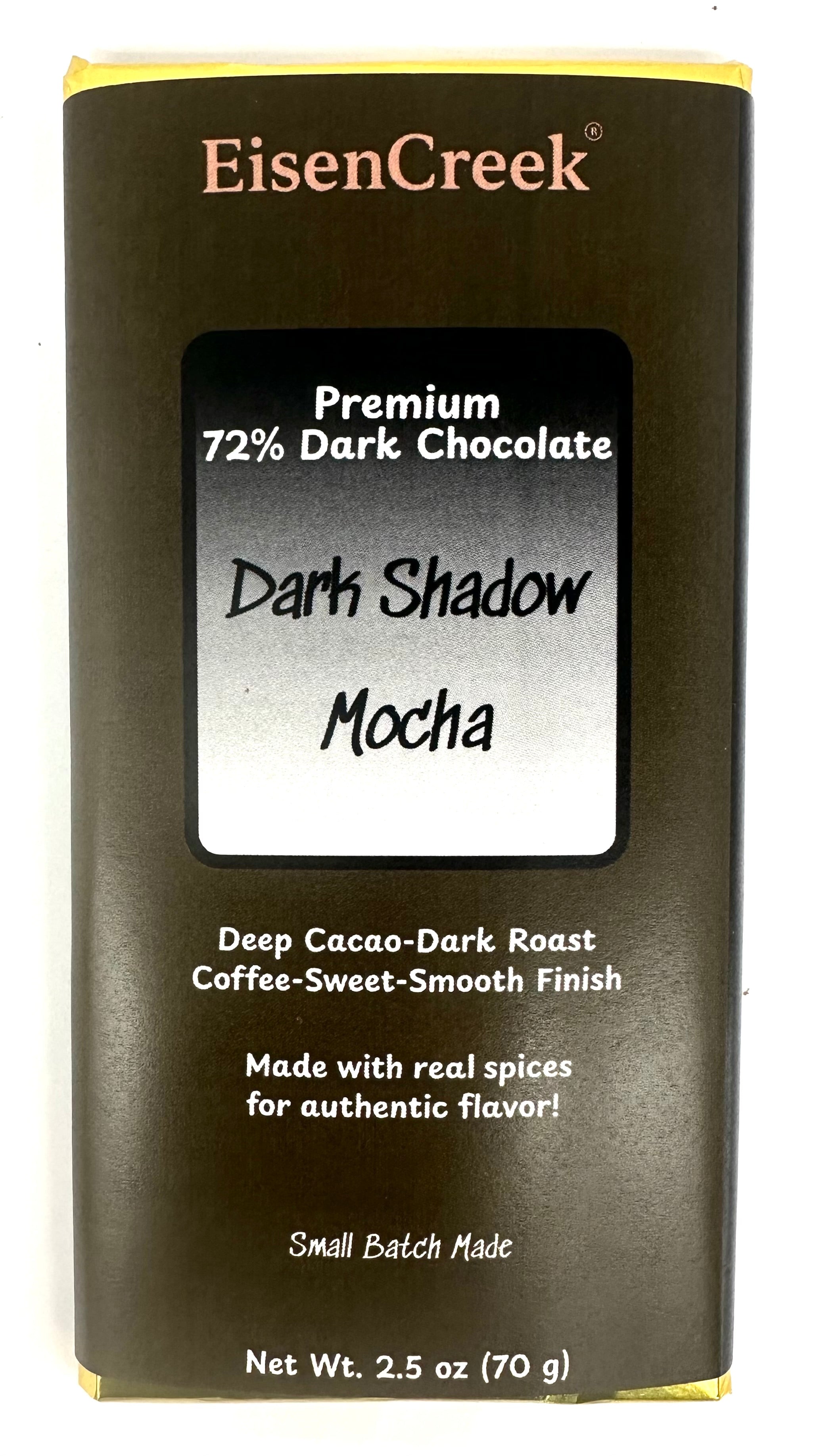 Dark Shadow Mocha Dark Chocolate Bar - 2.50 oz