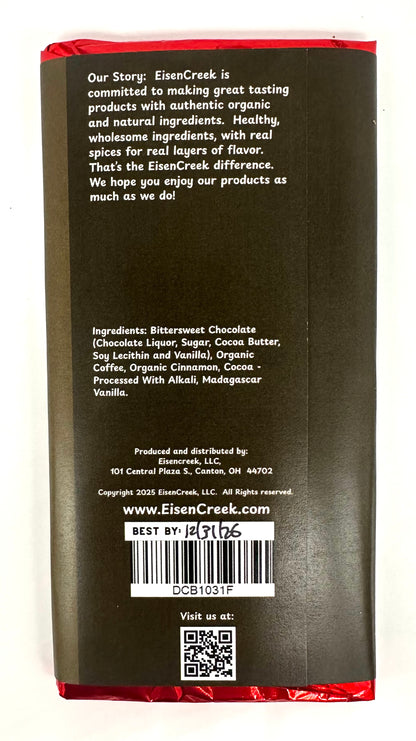 Winter Magic Mocha Dark Chocolate Bar - Special Edition 2.50 oz