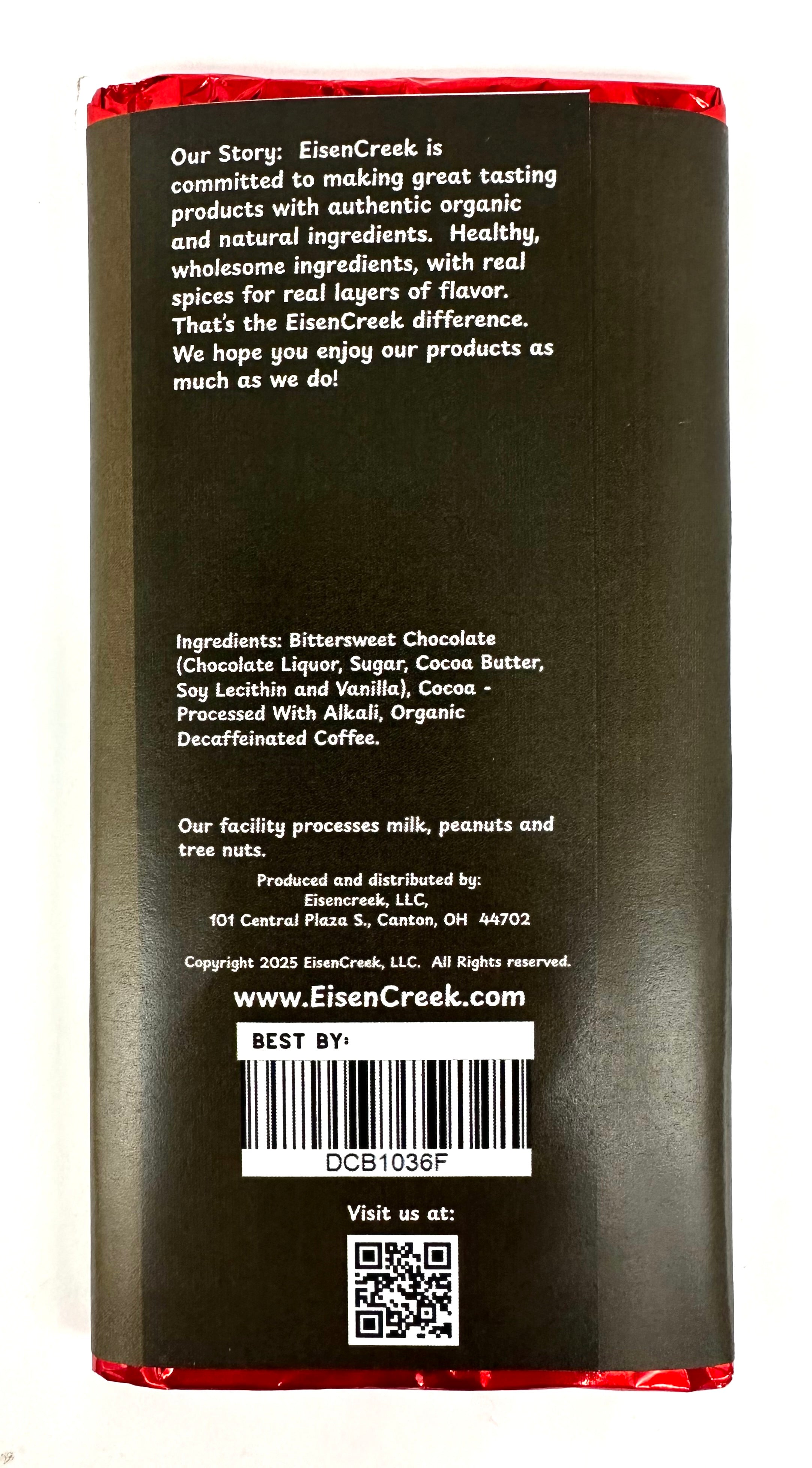 Double Dark Espresso Decaf Dark Chocolate Bar - 2.50 oz