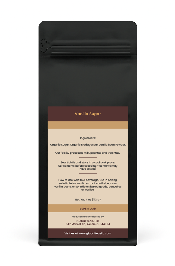 Premium Vanilla Sugar: 4 oz bag