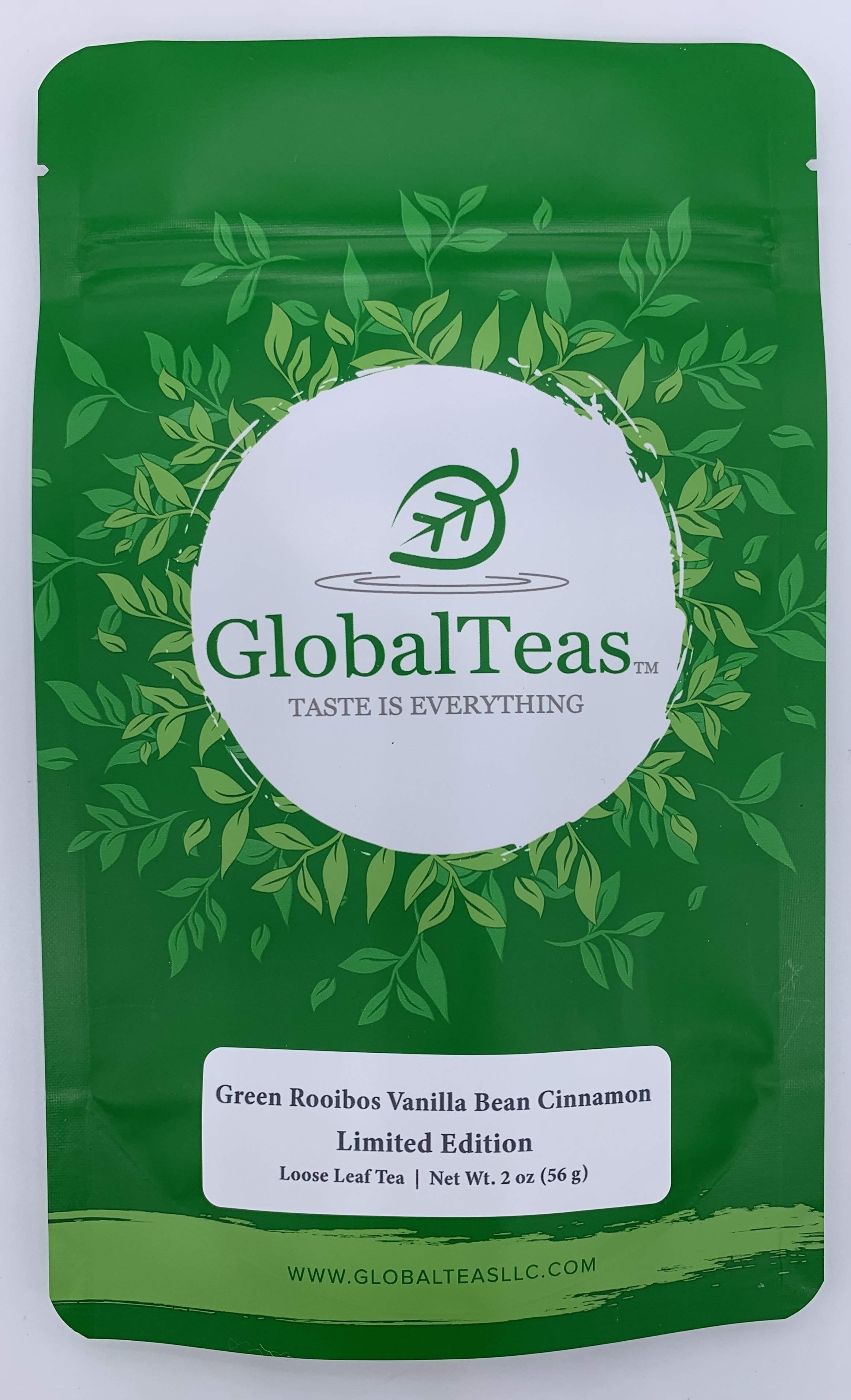Green Rooibos Vanilla Bean Cinnamon: 2 oz bag-Global Teas, LLC-Retail Price,Rooibos Loose Leaf Teas,Tag: Green Rooibos
